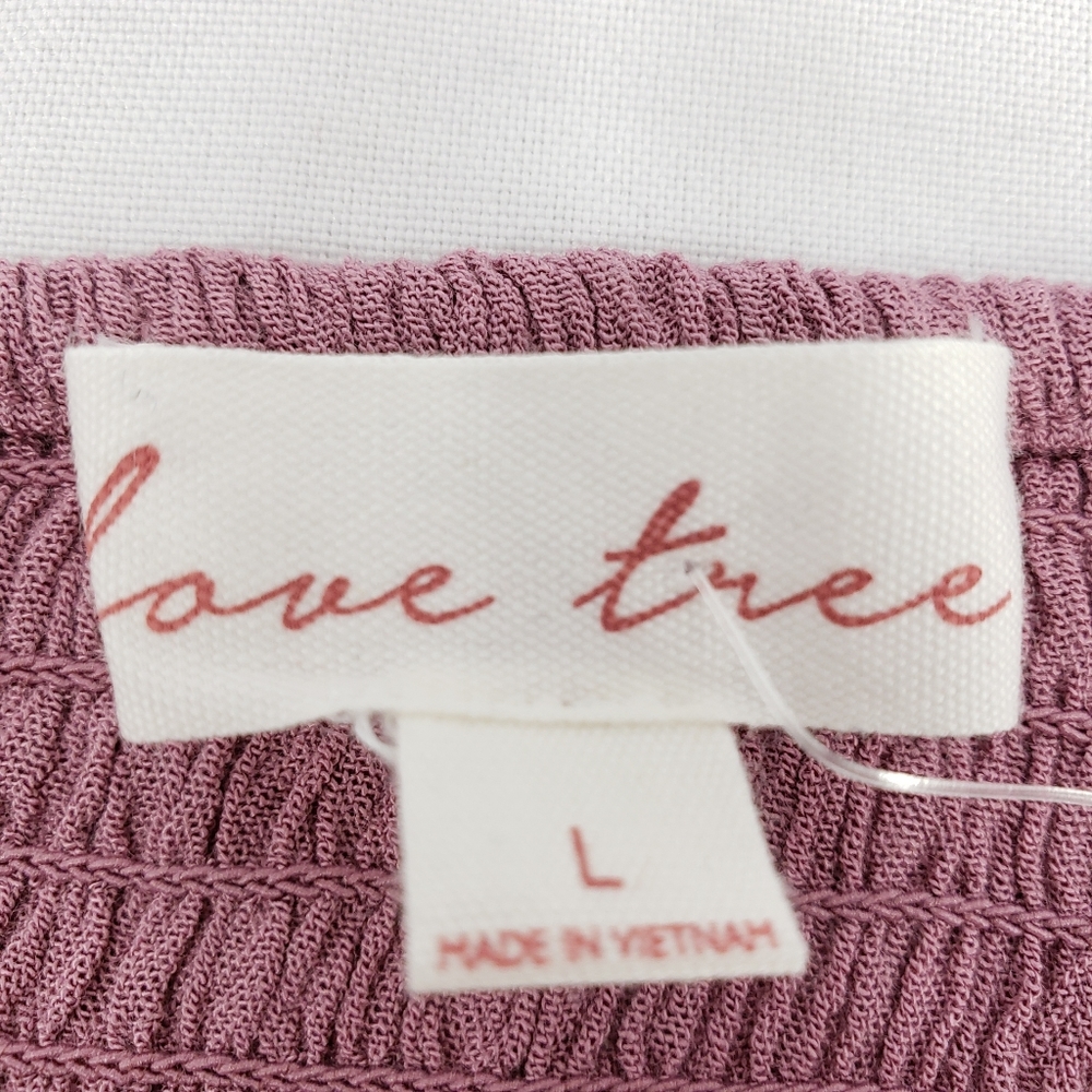 NEW Smocked Off-Shoulder Bell Sleeve Top in Rose sz L - Picture 7 of 7